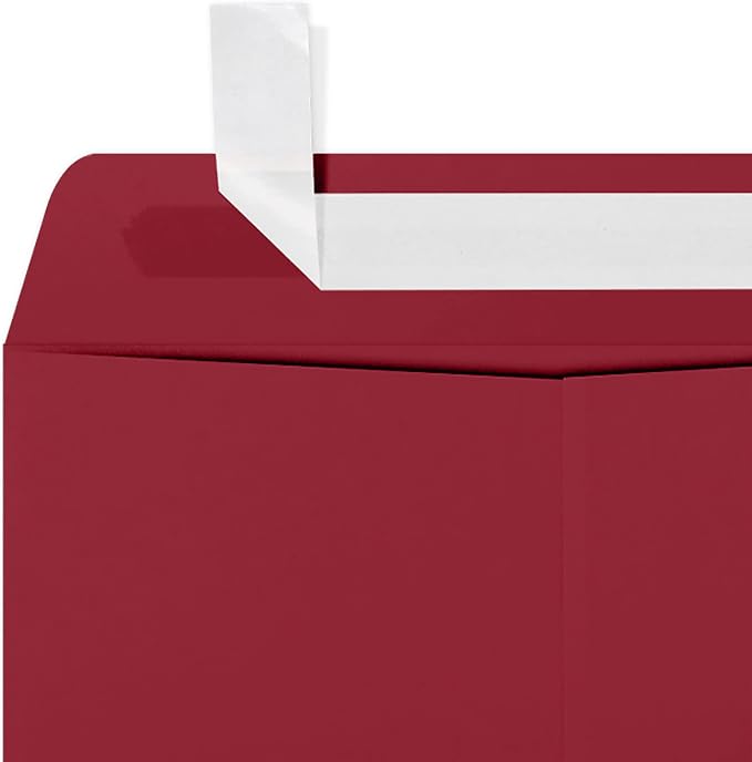 LUXPaper 9 x 12 Open End Envelopes | Peel & Press | Garnet Red | 80lb. Text | - Image 4