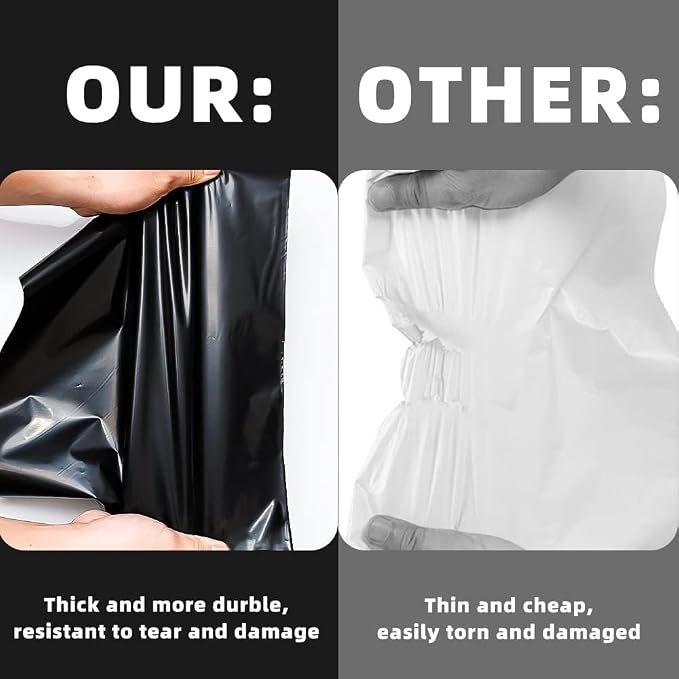 POLYSELLS 25 pcs 24x36 Inches Black Poly Mailers Shipping Envelopes, Strong - Image 5