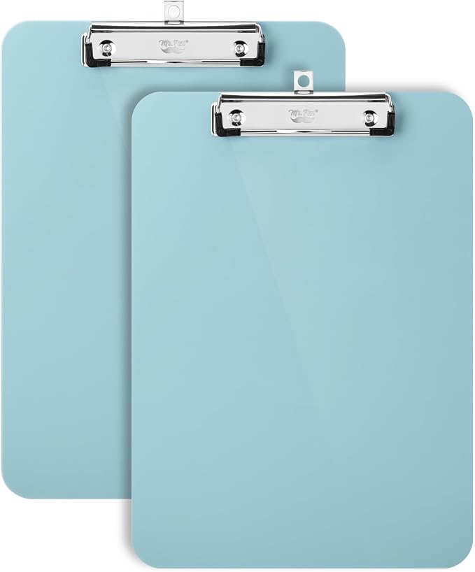 Mr. Pen- Plastic Clipboard, 12.5" x 9", 2 Pack, Clipboard Plastic | Low-Profile by MrPen
