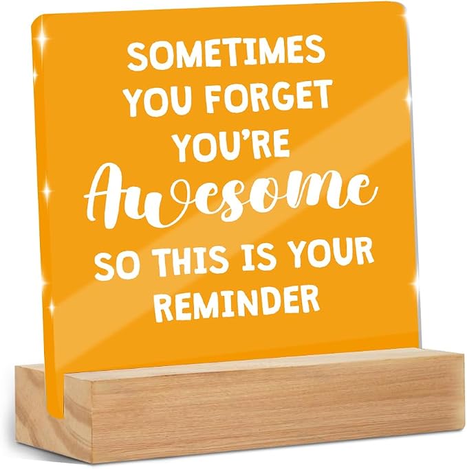 Motivational Reminder Quotes Desk Decor Acrylic Sign, Inspirational by ZHAMEN