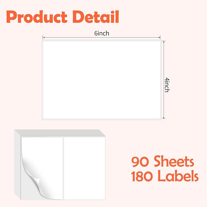 Homrelaxy 180Pcs 4"x6" Labels for Storage Bins, Removable No Residue Large - Image 2