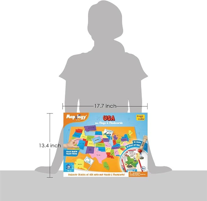 Imagimake Mapology United States Flash Card Puzzle - Image 7