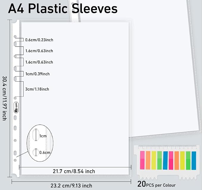Agoer 80 Clear Sheet Protectors - Image 2