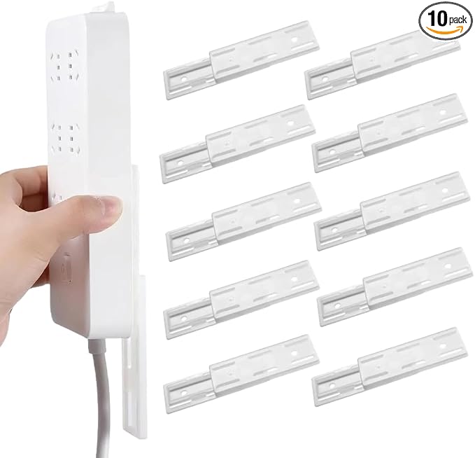 10Pcs Adhesive Punch-Free Socket Holder, Self Adhesive Power Strip Holder by Unknown