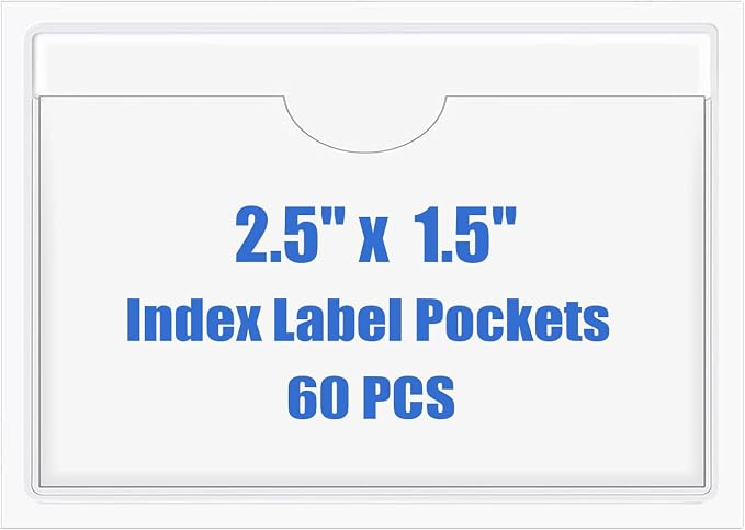 Origin-Joy 60 PCS Self Adhesive Index Card Pockets by Origin-Joy