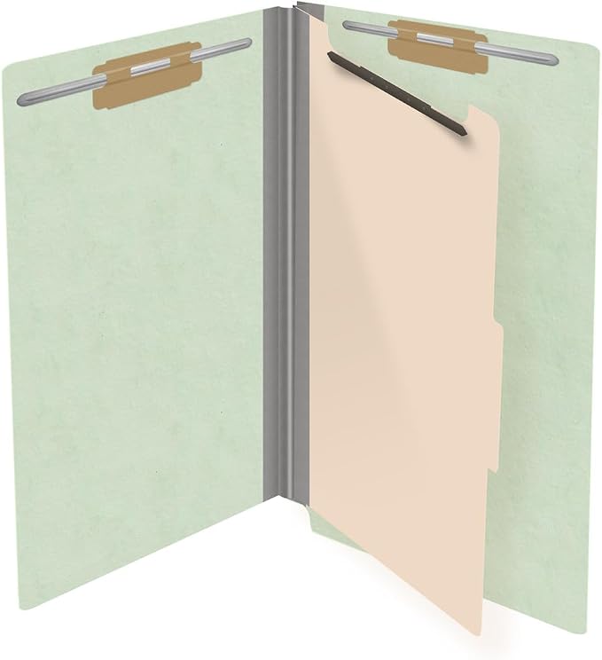 Ecom Folders Top Tab Pressboard Classification Folders | Legal Size 25 Pt Stock - Image 4
