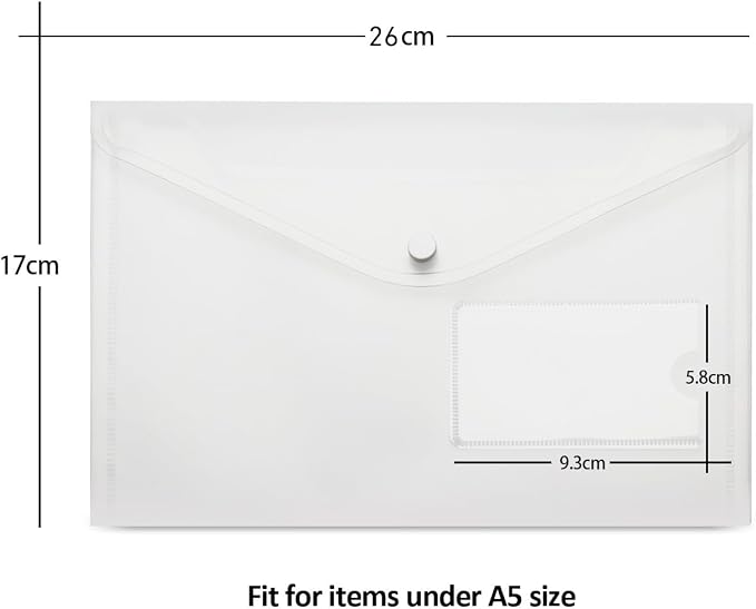 Agoer 24 Pack A5 Plastic Envelopes, Plastic Poly Envelope - Image 3