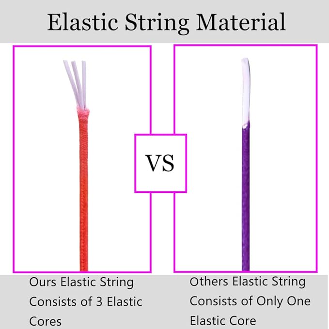 Elastic String for Bracelets, 1mm x 330 Feet Sturdy Rainbow Elastic Cord for Jewelry Making, Necklaces, Beading and Crafts-DeskLoop Office