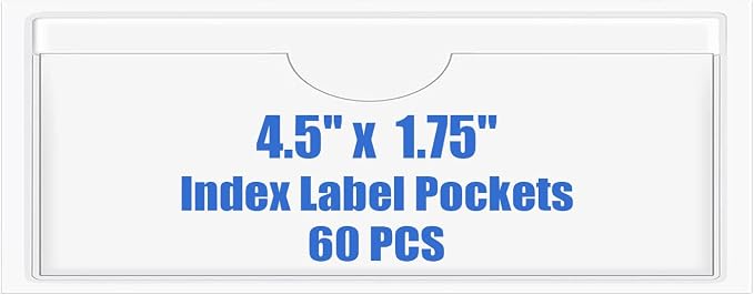 Origin-Joy 60 PCS Self Adhesive Index Card Pockets by Origin-Joy
