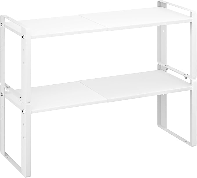 2 Pack Expandable Cabinet Organizer Shelves, 88lbs High Weight Capacity by Unknown
