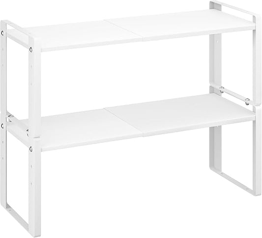 2 Pack Expandable Cabinet Organizer Shelves, 88lbs High Weight Capacity by Unknown