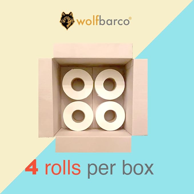 Direct Thermal Paper Label/IndustrialGrade 4" x 6", with Perforation, 3" Core, 8" OD,1000 Pcs/Roll (4Roll/Box) - Beige-DeskLoop Office