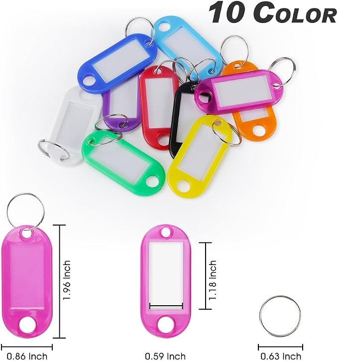 Key Labels, Key Tags, 30 Pack Plastic Key Tags - Image 2