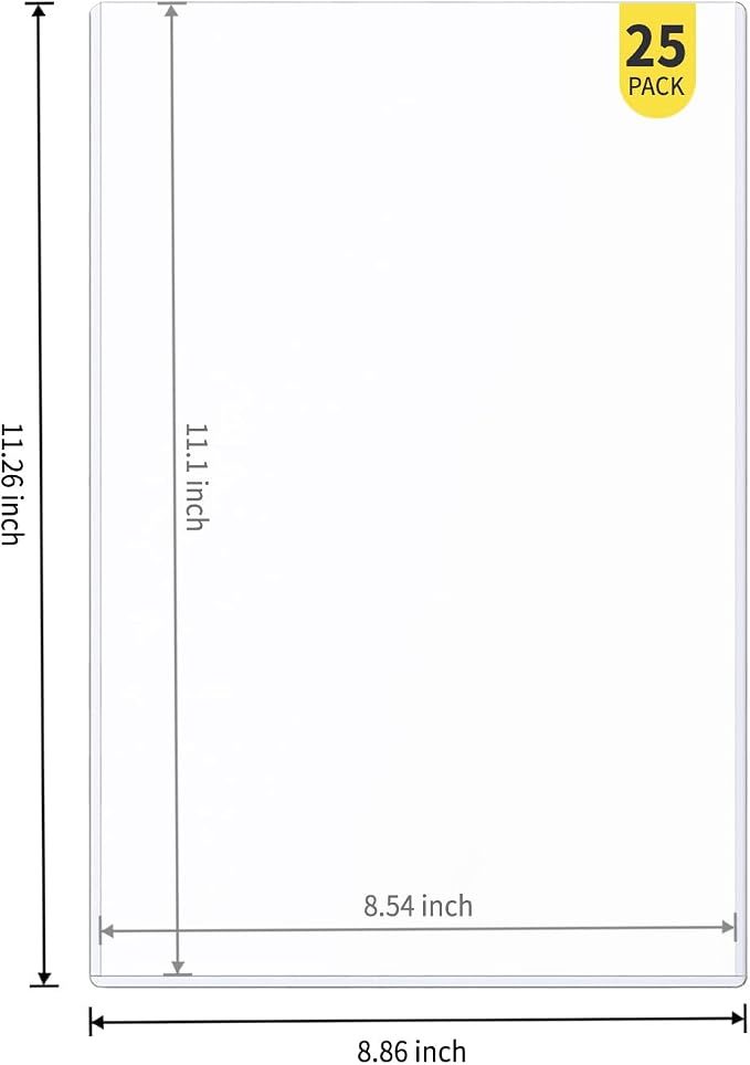 25-Pack 8.5 x 11 Inch Document-Toploaders - Image 2