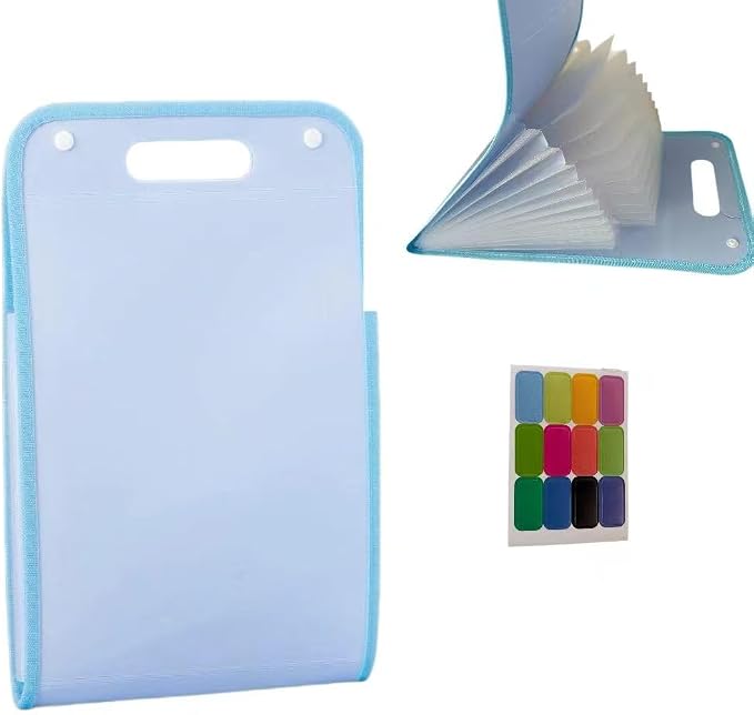 Vertical Accordion File Folder, 13 Pockets Expanding File Organize by SimpleToolsWonderfulLife