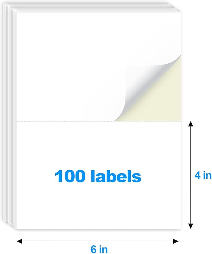 MaxGear 4x6 inch Removable Labels 100 Pcs, Water/Oil/Tear Resistants No Residue - Image 3