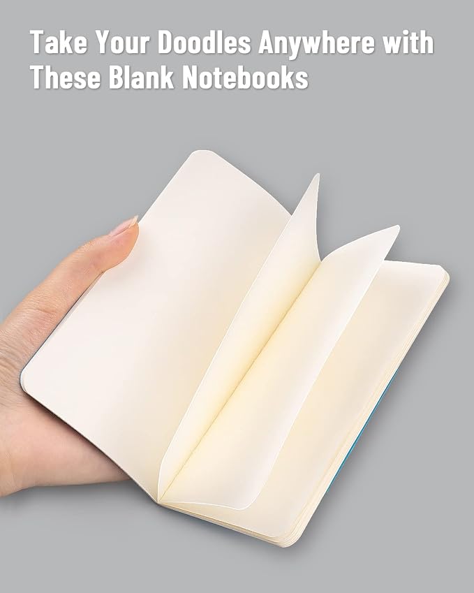 Gwybkq Small Blank Notepads Bulk 120Pcs Unlined Journals Mini Sketchbooks - Image 7