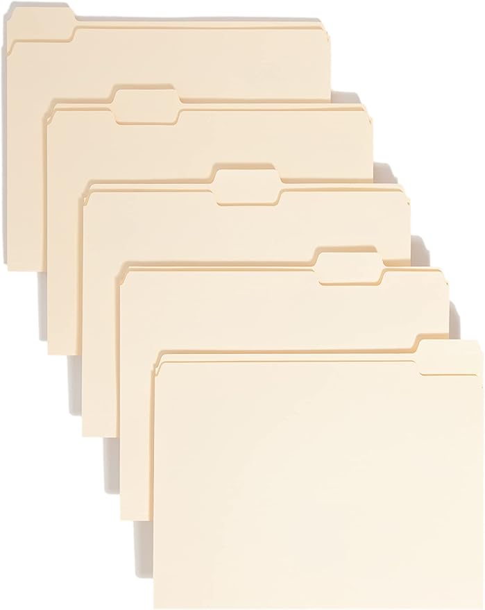 Smead File Folder, 1/5-Cut Tab, Letter Size, 100 per Box by SMEAD
