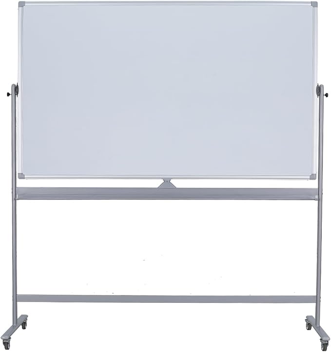 DexBoard Double-Sided 72" x 48" Mobile Whiteboard, Extra Large Rolling Magnetic by DexBoard