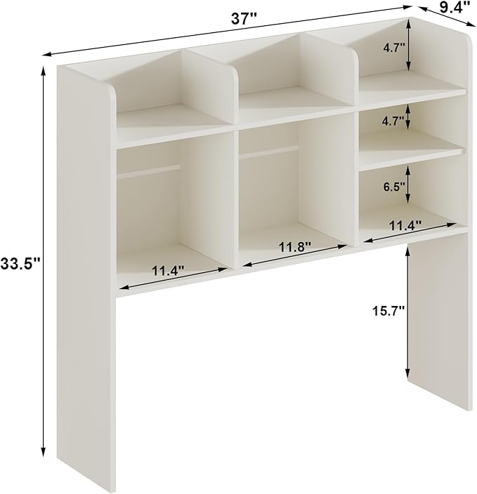 ChooChoo Desktop Bookshelf, Wood Desk Hutch Organizer - Image 2