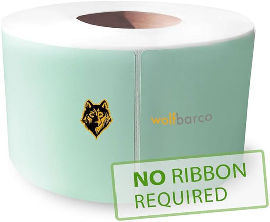 Direct Thermal Paper Label/IndustrialGrade 4" x 6", with Perforation, 3" Core, 8" OD,1000 Pcs/Roll (4Roll/Box) - Green-DeskLoop Office
