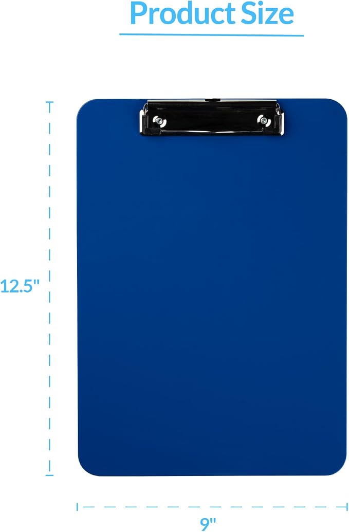 Pack of 6 Plastic Clipboards - Image 4