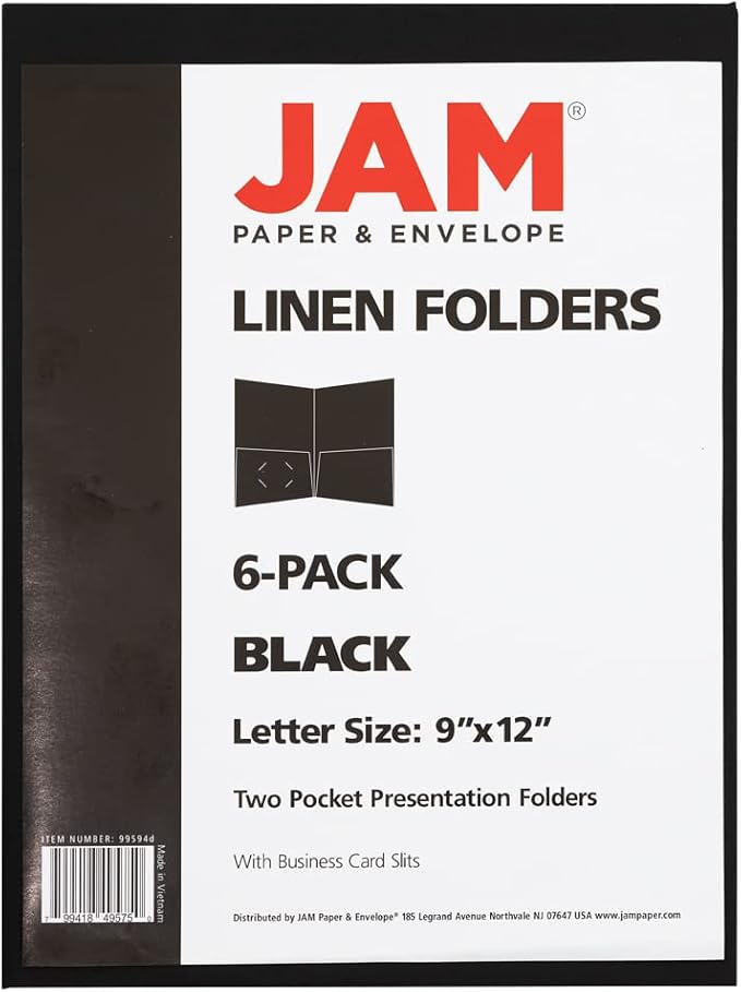JAM PAPER Two Pocket Textured Linen Presentation Folders - Image 6