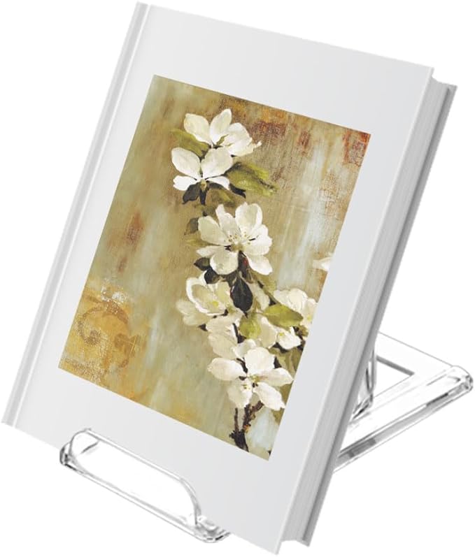（10 Pack ）Acrylic Book Stand for Display Adjustable Clear Display Holder Easel Collector Stand for Home Office Back to School Comic Album CD Magazine Postcard Artworks (4.2 x 4.3 x 2.35 Inch)-DeskLoop Office