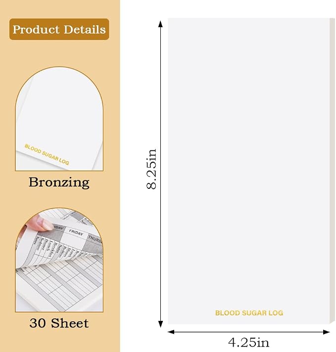 Travelers Notebook Inserts, Blood Sugar Log, Blood Pressure Log Book - Image 2