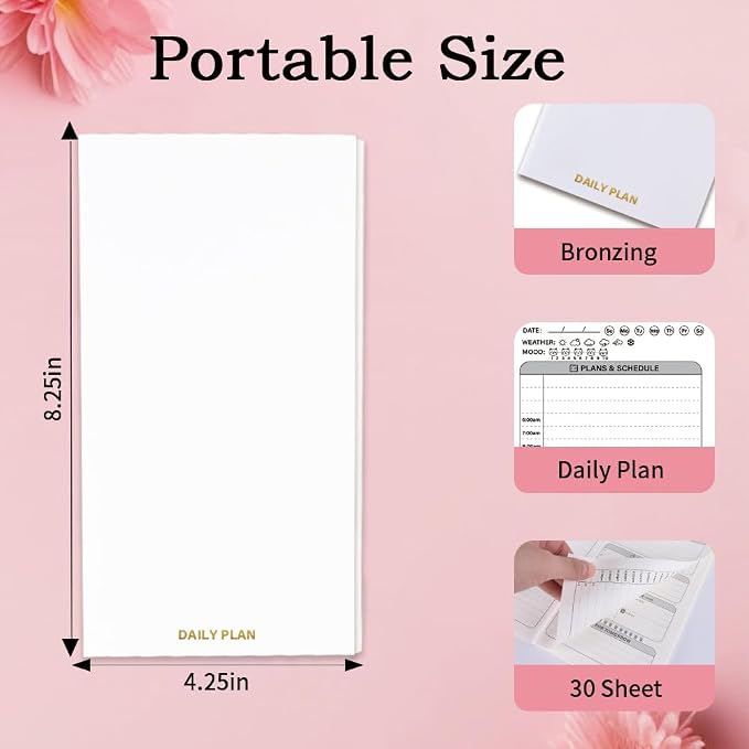 Travelers Notebook Inserts, Undated Daily Planner, Hourly Schedule Appointment - Image 2