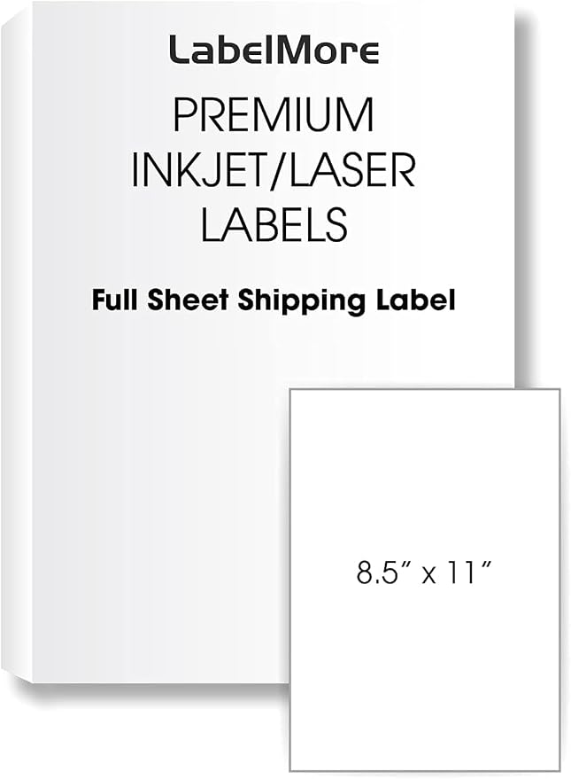 LabelMore 8.5 x 11 Full Sheet Sticker Label - Image 2