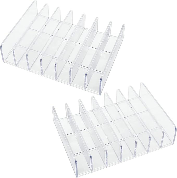 Acrylic Mail Holder 2 Pack, 7 Slots Clear Desk Organizer - Image 6