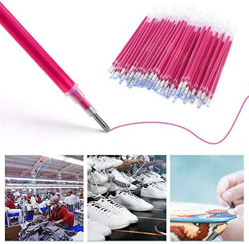 TOPINCN 100Pcs Fabric Marker Pen Refill, Heat Erasable Pens Refill Fabric High Temperature Disappearing Pens Refill Fabric Marker Pen Tailoring Tool for Fabric Quilting Sewing-DeskLoop Office