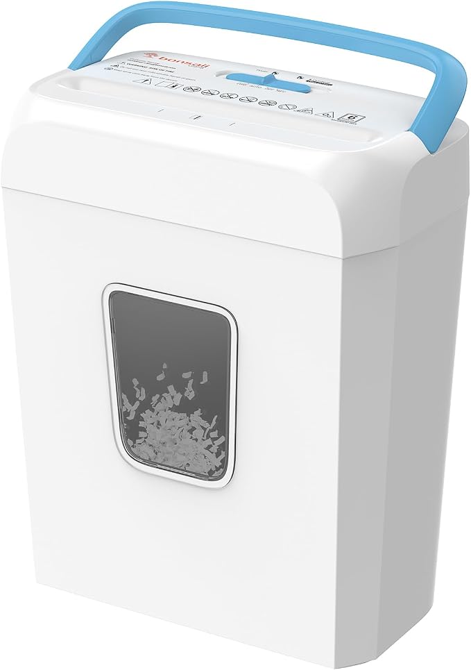 Bonsaii Paper Shredder for Home Use, 3.4 Gal Wastebasket, 6 Sheet Crosscut by bonsaii