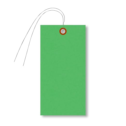 SmartSign 6.25 x 3.125 inch “Green” Blank Tyvek Shipping Tags - Image 5