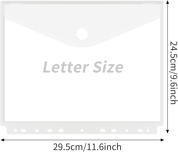 EOOUT 30Pcs Binder Folders, Binder Pockets, 11 Holes Clear Binder Organizer - Image 2