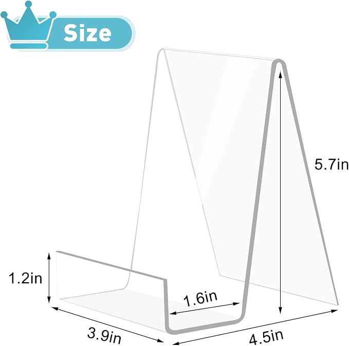 trophable 6 Pack Acrylic Book Stand Thickened Clear Book | Display Easel Holder - Image 5