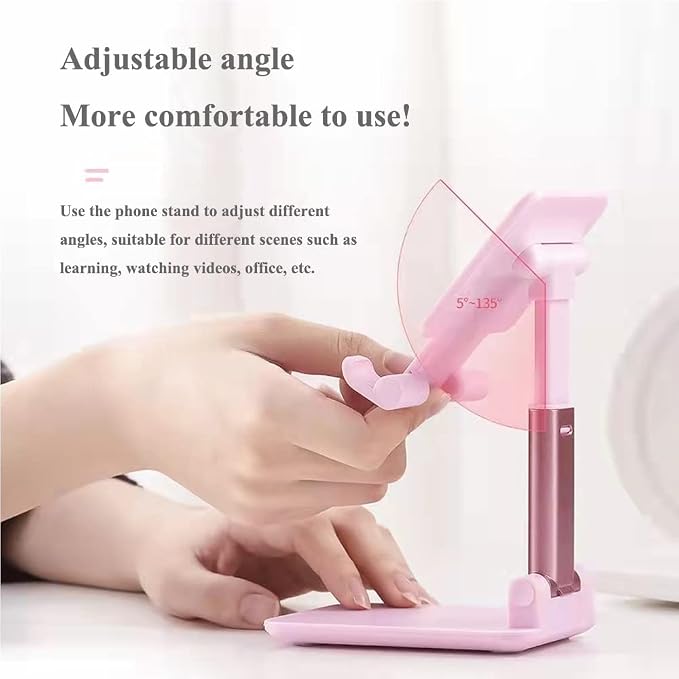 Meetuo 2 Pcs Cell Phone Stand for Desk, Adjustable & Foldable Phone Holder | - Image 3