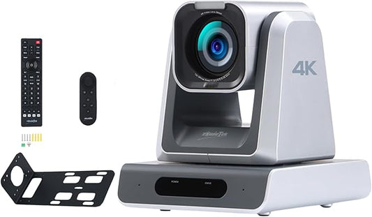 4K USB/HDMI/LAN PTZ Camera, Ergo-Ease Remote Control, Auto Focus, 18X Optical Zoom, Live Streaming for Video Conference, Meeting, Church, Event, Teaching-DeskLoop Office