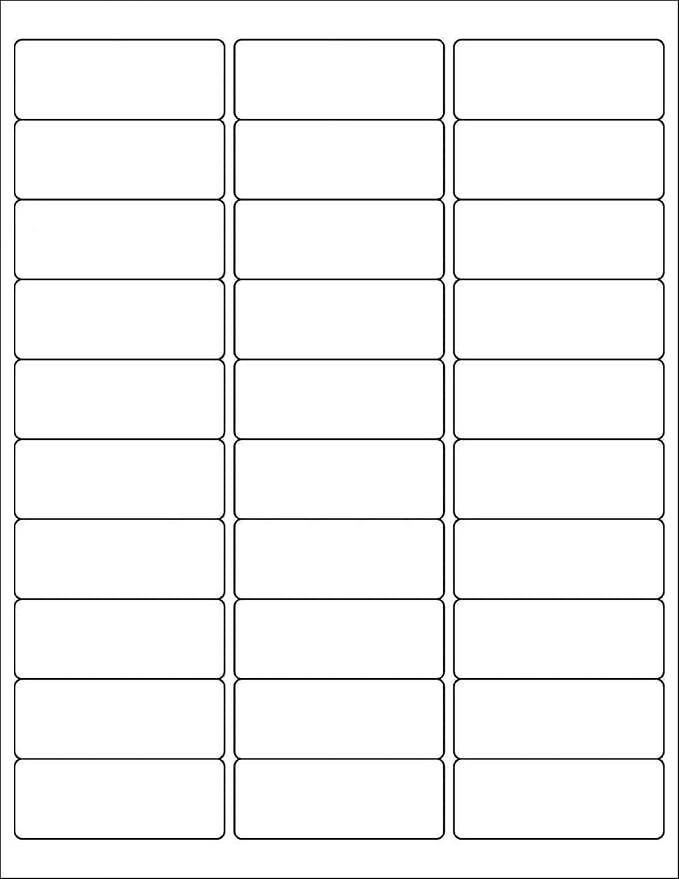 LabelMore 30 up Labels 1" X 2-5/8" Shipping Address FBA Label by LabelMore