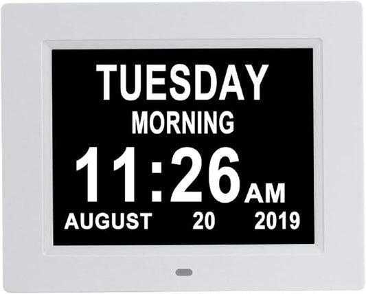Aowasi 8 Alarms Digital Clock, Extra Large Display Wall Digital Day Calendar by Aowasi
