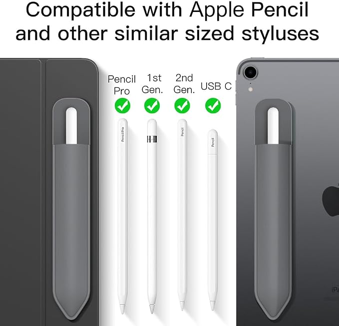 MoKo Pencil Holder Sticker Fit Apple Pencil Pro// 1st/ 2nd Generation, Elastic - Image 2