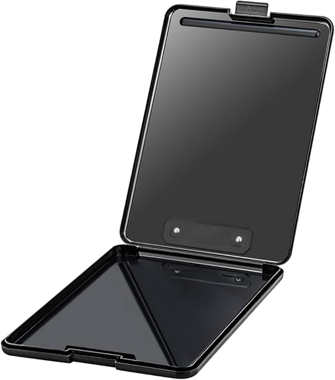 ZCZN Plastic A4 Form Storage Box Case, Clipboard Case, Bulk clipboard Set Suitable for School,Utility,Industrial Office, Medical Personnel,Black,6 Pack