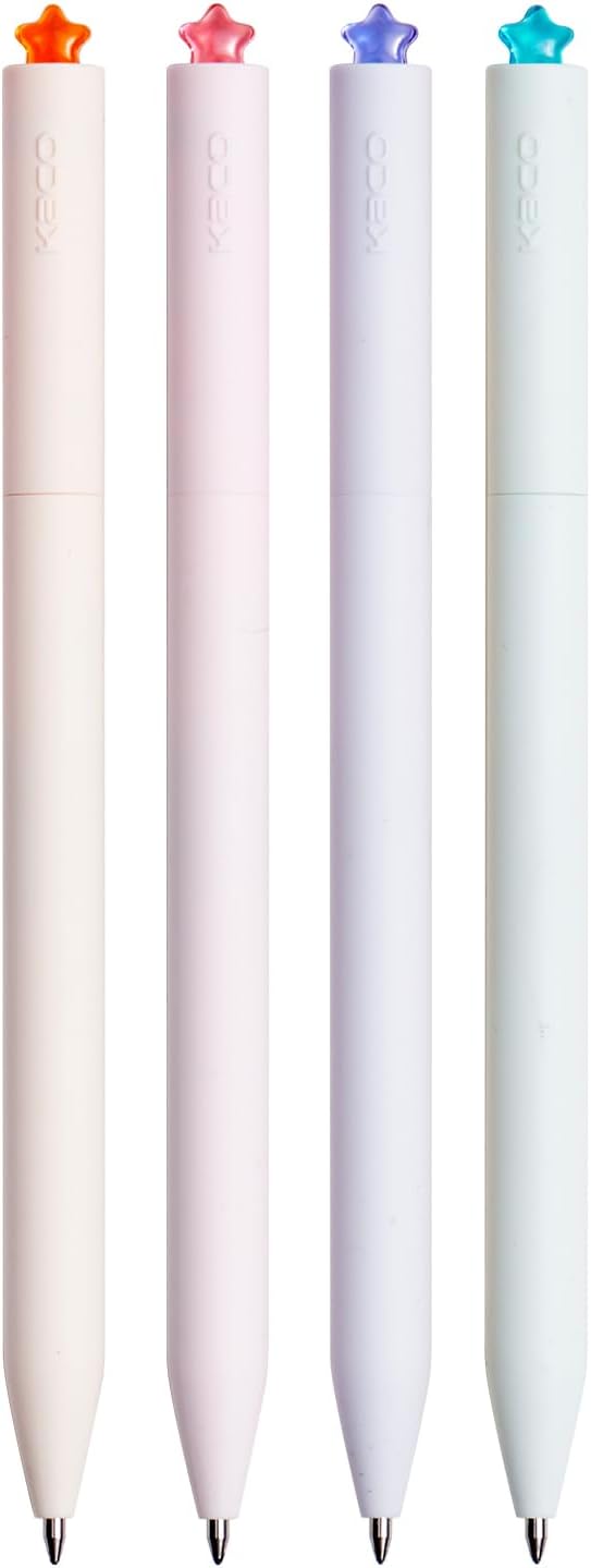 Kaco FIRST Gel Pens Cute Stationery Black Ink, 0.7 mm Medium Point, Aesthetic by Kaco