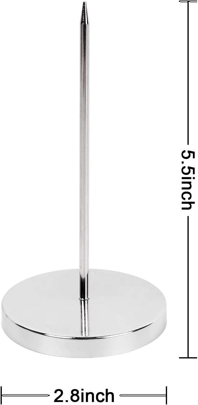 2PCS Bill Fork, Rod Paper Holder Spike, Stainless Steel Check Bill Holder - Image 4