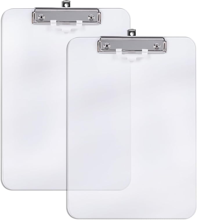 Hongri Plastic Clipboard with Pen Holder, Nurses and Women, Low Profile Clip by Hongri