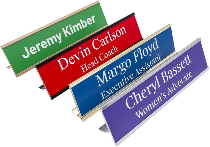 Custom Office Name Plate for Desk, Door & Wall, 15 Colors | Custom Engraveed - Image 2