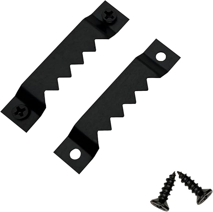 30 Pack Large Heavy Sawtooth Picture Hangers Steel Picture Hangers with Screws Picture Hang Solutions, for Hanging Clock Paintings Artwork Picture Frame Hook Photos (Black，Supports 50 lbs)-DeskLoop Office