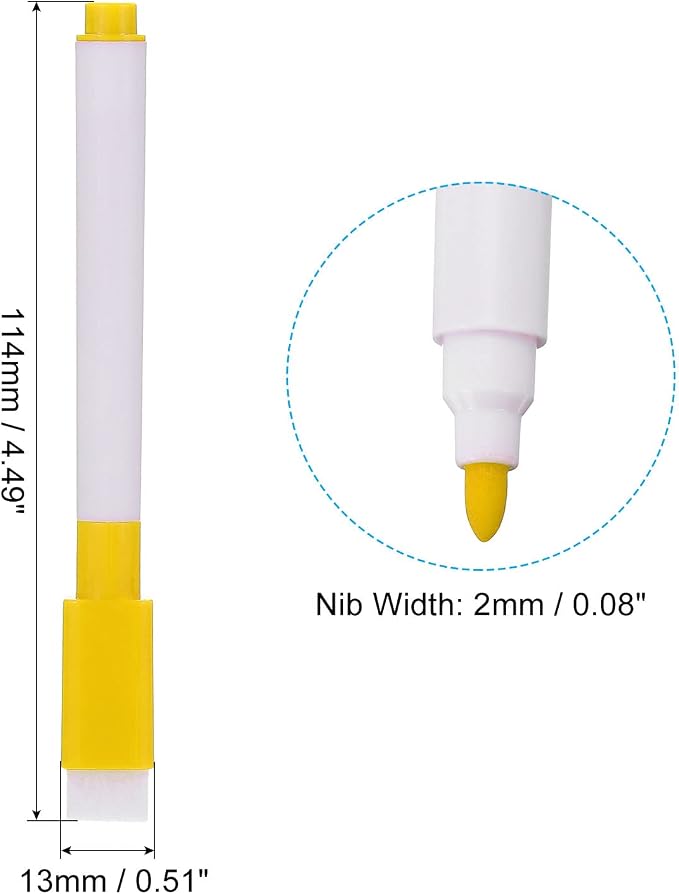 PATIKIL Dry Erase Marker Pens, 30 Pack Yellow Ink Fine Point Low Odor Whiteboard - Image 2
