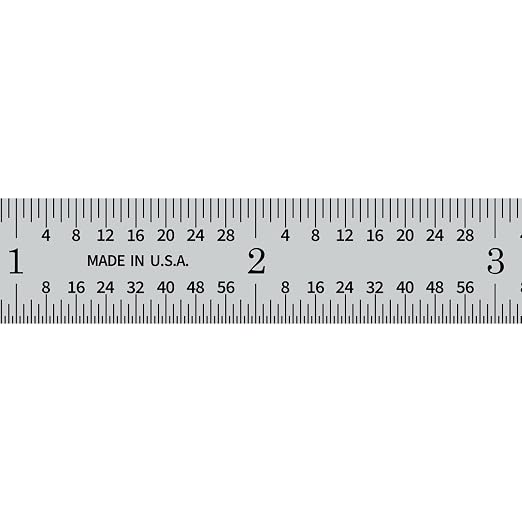 PEC Tools 12" Metal Ruler, Flexible Stainless Steel Rule, 4R Graduation - Image 3